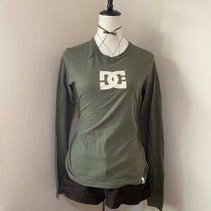 DC Women's Green Long Sleeve Tee